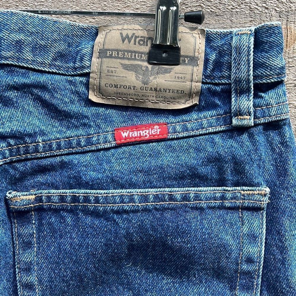 Wrangler Men's Five Star Premium Straight Leg Jeans Dark Stone Wash Size 32x29 - Picture 5 of 6